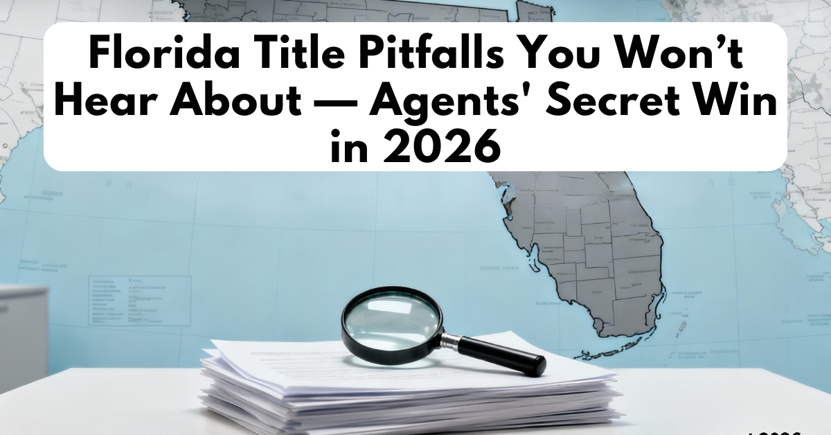 Florida Title Pitfalls You Won’t Hear About — Agents' Secret Win in 2026